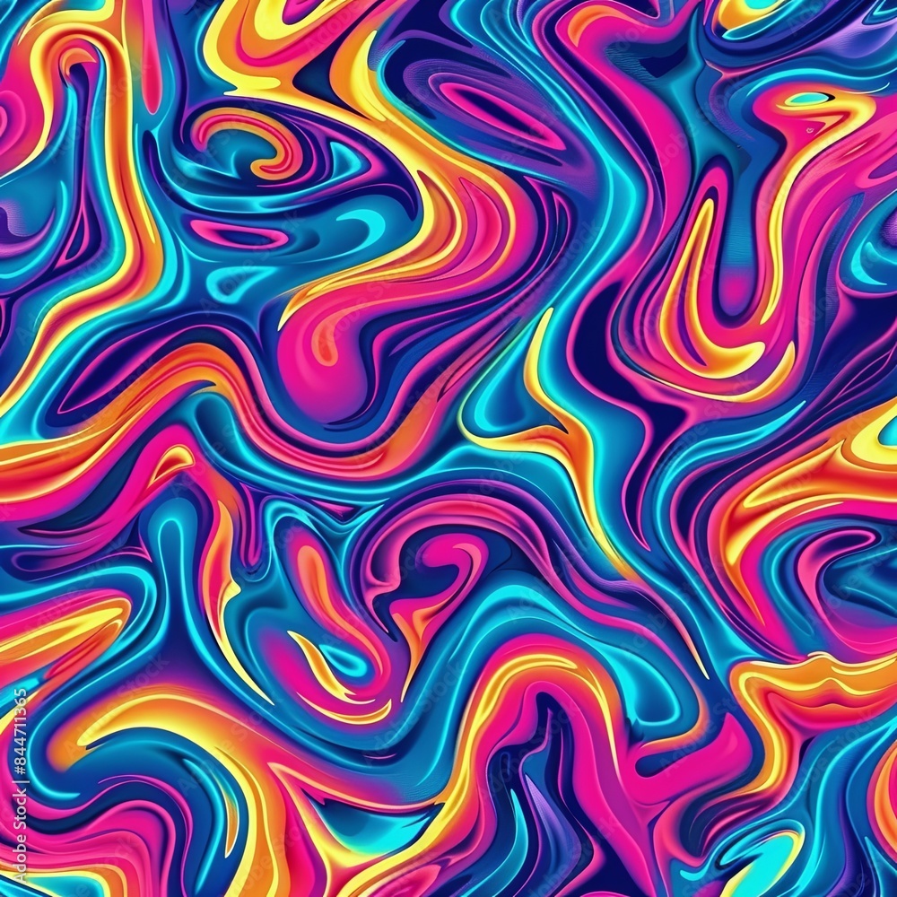Psychedelic Swirl of Vivid Rainbow Colors Psychedelic Swirl of Vivid Rainbow Colors