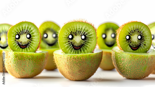 Fototapeta Naklejka Na Ścianę i Meble -  Superbe photo de fruits émojis qui sont jolis et qui rigolent