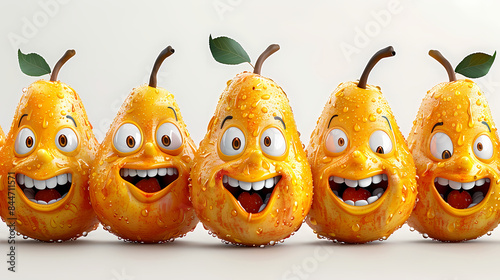 Superbe photo de fruits émojis qui sont jolis et qui rigolent photo