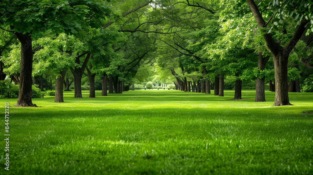Obraz premium Vivid beauty of green trees and grass