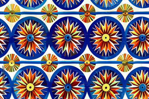 Tile design with Greek motifs.