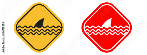 Shark Danger Warning Sign Ensure Safety in Shark-Prone Waters