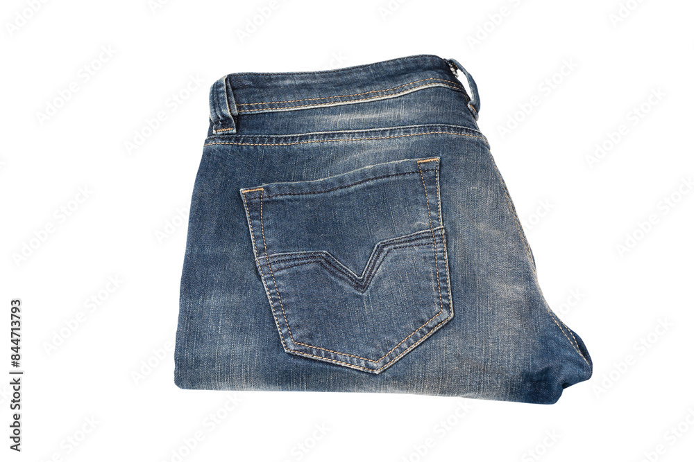 Blue jeans isolated on a white background. Blue jeans isolated on a white background.