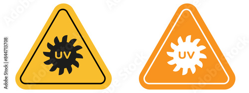 UV Light Hazard Sign Prevent Eye Damage by Avoiding UV Light