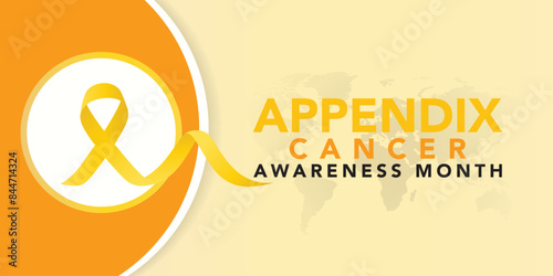 August is Appendix Cancer Awareness Month background template. Holiday concept. background, banner, card, and poster design template with text inscription and standard color. vector illustration.
