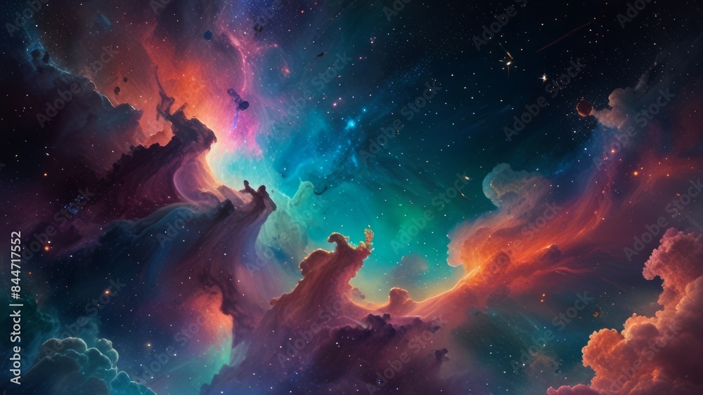 Beautiful nebulae and stars in the night sky. Supernova background wallpaper Beautiful nebulae and stars in the night sky. Supernova background wallpaper