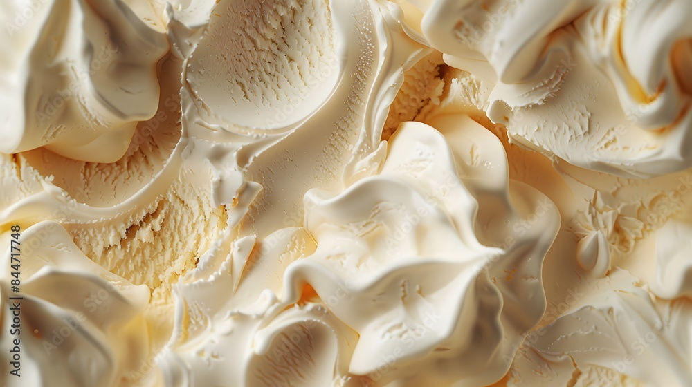 closeup view of vanilla ice cream surface. gelato ice cream background pattern