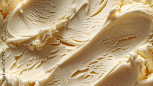closeup view of vanilla ice cream surface. gelato ice cream background pattern