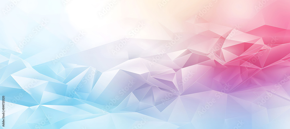 Pastel Harmony: Light Blue and Pink Backgrounds Merge in Abstract Shapes, Creating Serene Wallpaper for Every Space