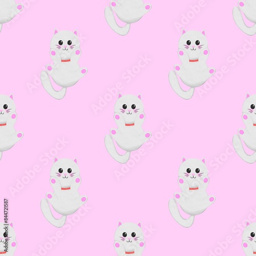 Cats seamless pattern