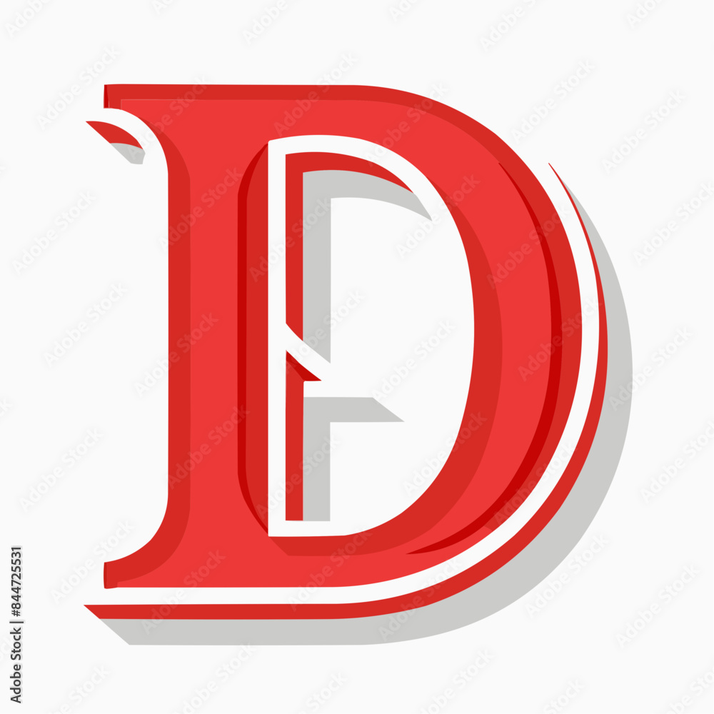 illustration of a letter D illustration of a letter D