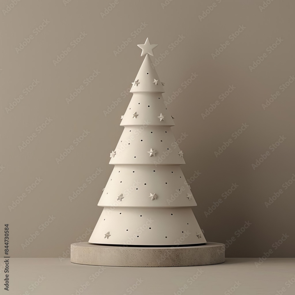 A minimalist Christmas tree with clean lines and a triangular shape A minimalist Christmas tree with clean lines and a triangular shape