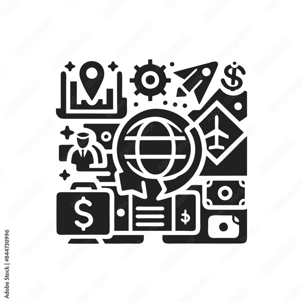 marketing business icon collection marketing business icon collection