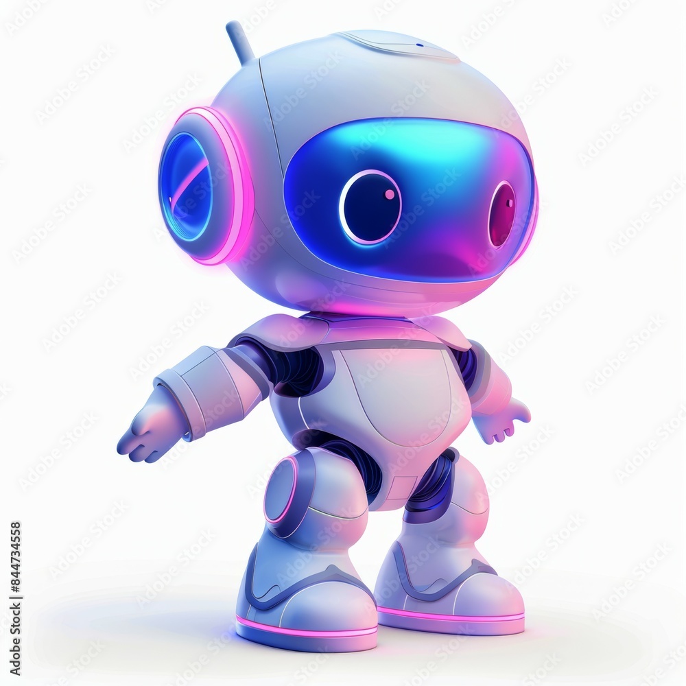 Robot assistant chatbot assistant voice assistant concept technology isolated on white background Robot assistant chatbot assistant voice assistant concept technology isolated on white background