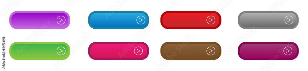 Empty buttons flat design element collection isolated on transparent background. Empty buttons flat design element collection isolated on transparent background.
