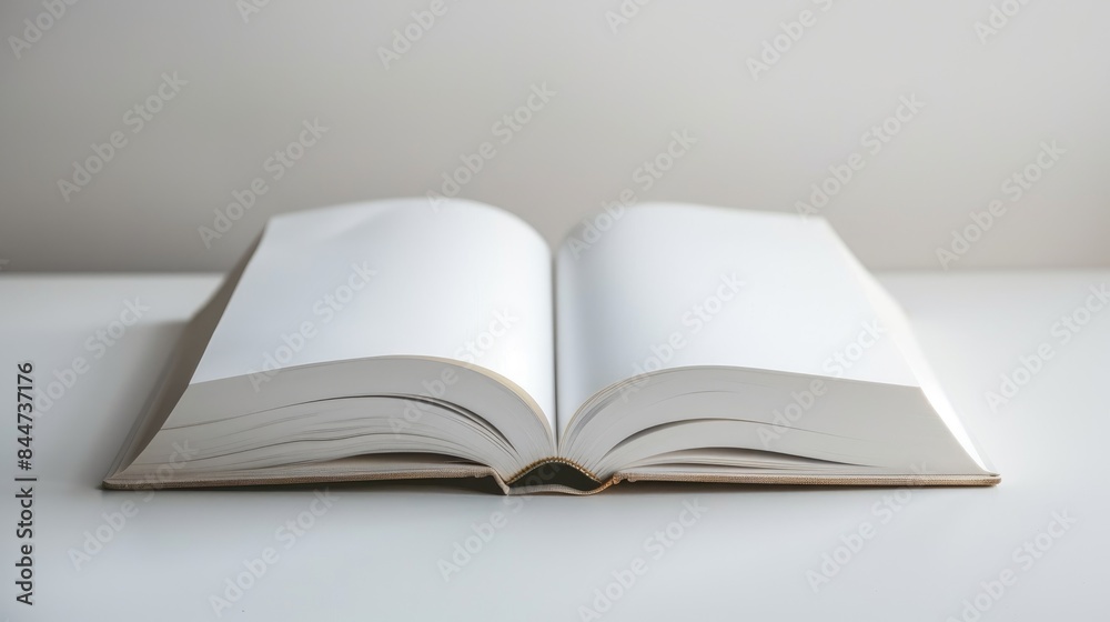 Blank pages in a white book Blank pages in a white book