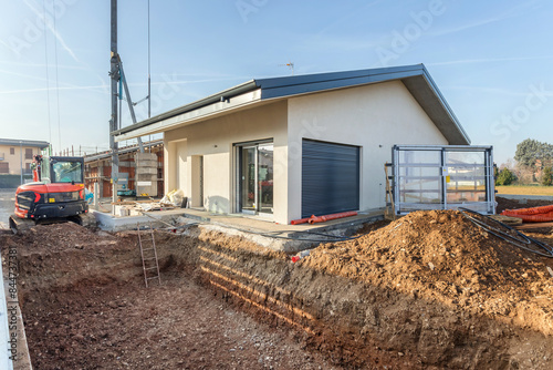 Swimming pool under construction
