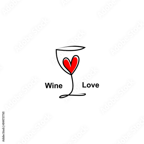 Drink love logo symbol icon vector