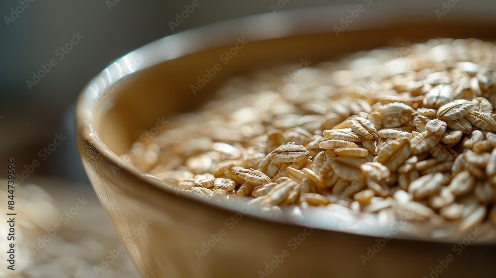 Nutritious Whole Grains Close-up in Bowl with Softly Blurred Background Nutritious Whole Grains Close-up in Bowl with Softly Blurred Background