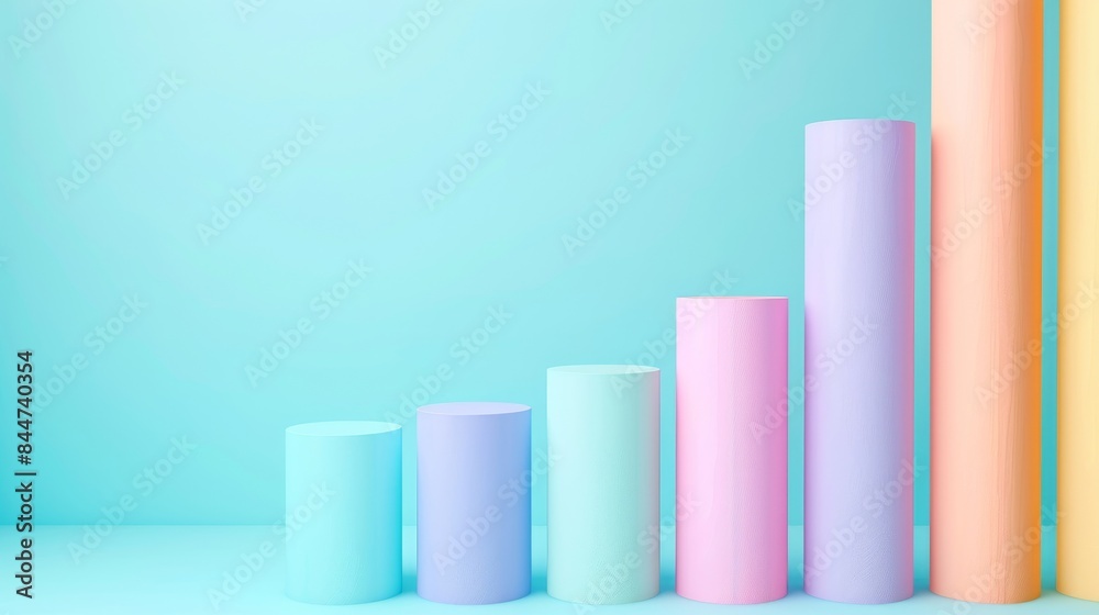 A row of colorful blocks with a blue background A row of colorful blocks with a blue background