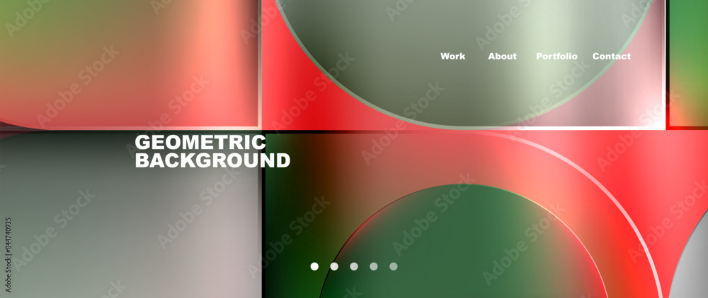 Fototapeta premium Round squares, circles with fluid gradients. Vector Illustration For Wallpaper, Banner, Background, Card, Book Illustration, landing page
