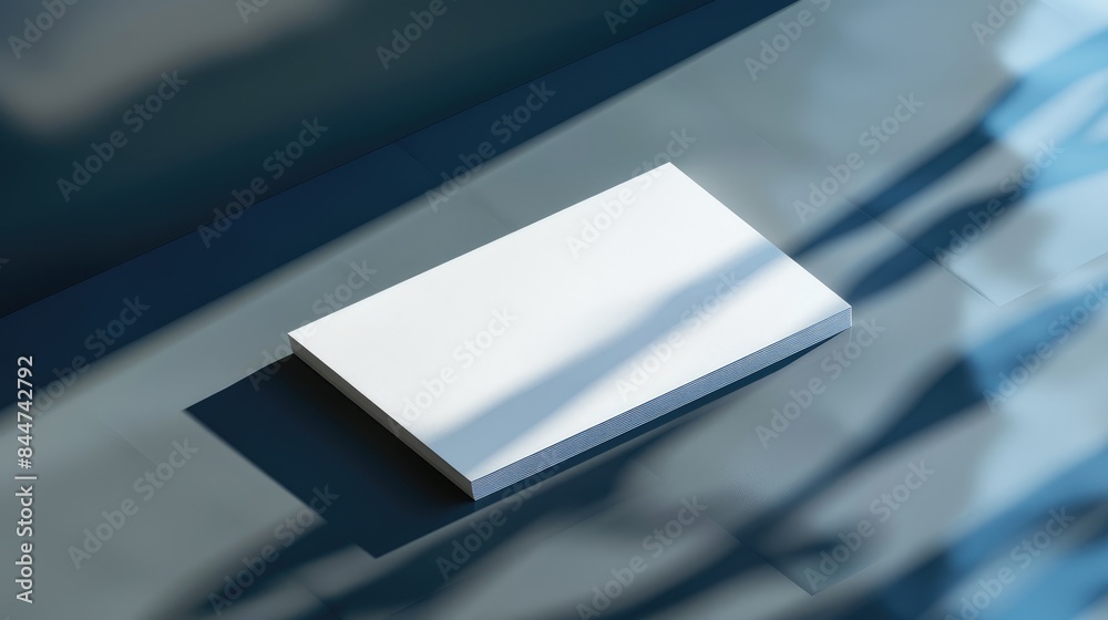 Minimalist Business Card Mockup with Shadows for Branding Identity Minimalist Business Card Mockup with Shadows for Branding Identity