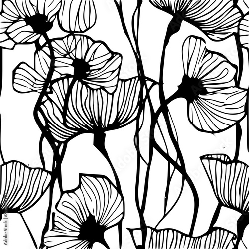 Wallpaper Mural summer floral seamless pattern, garden floral seamless pattern, seamless repeat pattern, boho floral seamless, flower paper, digital paper pack, digital backgrounds, digital scrapbook, floral pattern, Torontodigital.ca