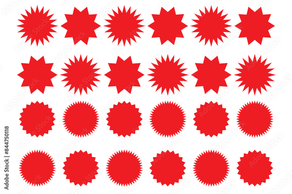 Set of sunburst badges, red stars. Bursting rays clip art. Starburst, graphic, shine, stamp, decoration, sunshine, glitter symbol. Vector design element great for retro style projects. Set of sunburst badges, red stars. Bursting rays clip art. Starburst, graphic, shine, stamp, decoration, sunshine, glitter symbol. Vector design element great for retro style projects.