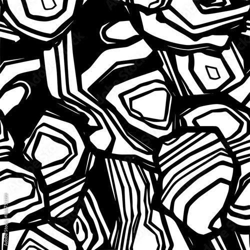 Wallpaper Mural floral seamless pattern, pattern, flower pattern, geometric pattern, diagonal pattern, floral, flower, seamless, design, ornament, vector, decoration, art, wallpaper, leaf, illustration, black, style, Torontodigital.ca