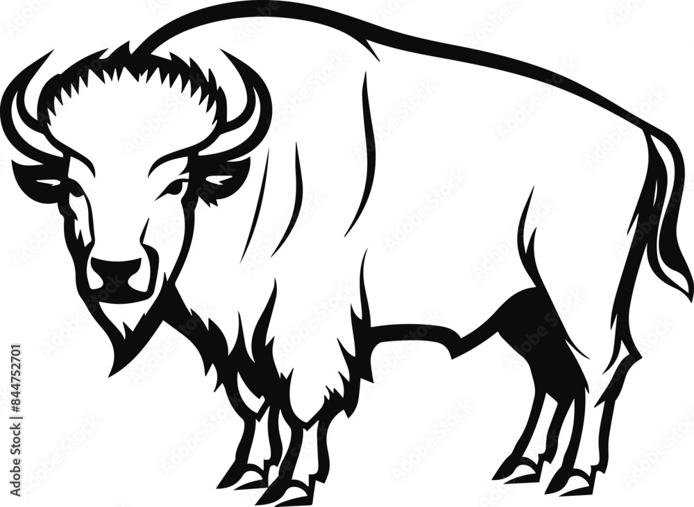 silhouette of a buffalo silhouette of a buffalo