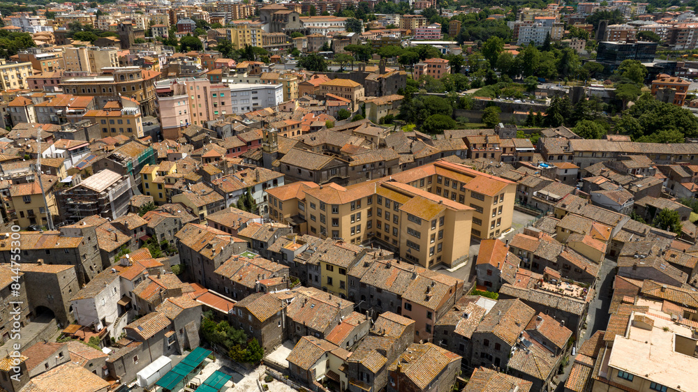 Fototapeta premium Aerial view of the historic center of Viterbo, Lazio, Italy.