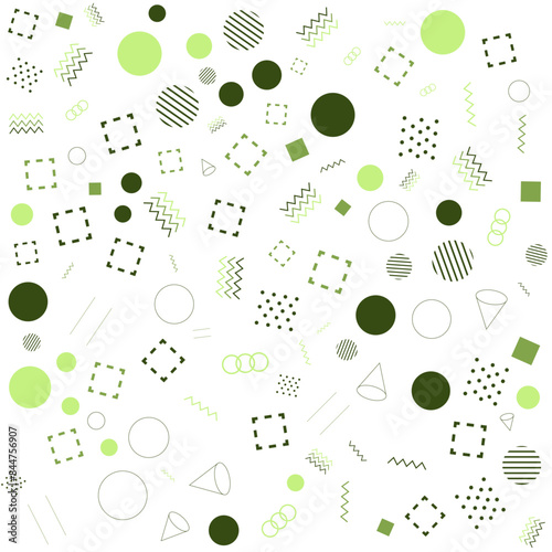 Random Set of vector abstract Geometric patterns.