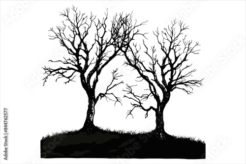 Scary Dead Tree Silhouette Bundle