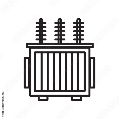 Power Transformer Icon Perfect for Utility and Electrical Engineering Projects