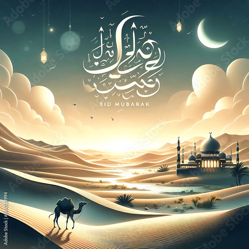This beautiful Islamic 3d illustration is mainly made for great celebration Eid al Adha