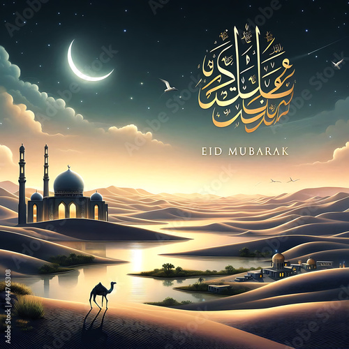 This beautiful Islamic 3d illustration is mainly made for great celebration Eid al Adha