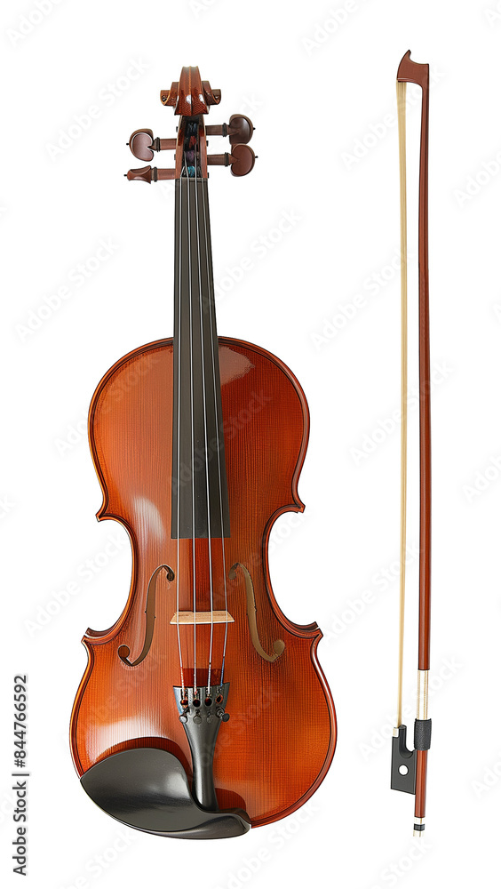 Violin and Bow Isolated on Transparent Background
Violin and Bow Isolated on Transparent Background