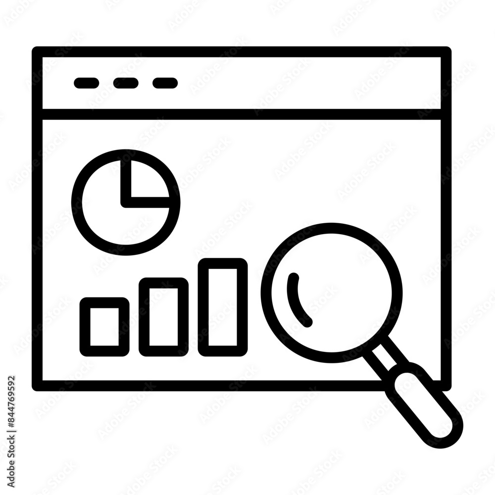 Analysis Vector Line Icon Analysis Vector Line Icon