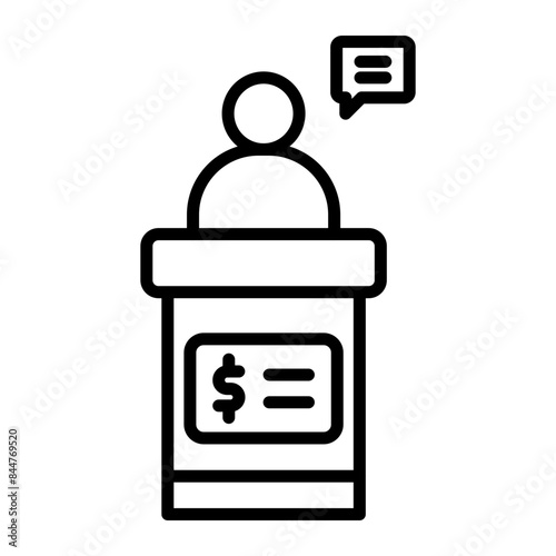 Consultant Vector Line Icon