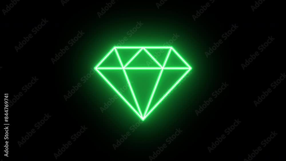 Neon gemstone icon animation, flickering emergence and fading. Glowing neon diamond, looped animation. Gem, brilliant stone, royal treasure, jewel, premium and luxury, rich. Yellow, green, orange Neon gemstone icon animation, flickering emergence and fading. Glowing neon diamond, looped animation. Gem, brilliant stone, royal treasure, jewel, premium and luxury, rich. Yellow, green, orange