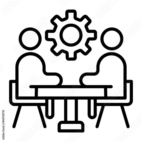 Management Vector Line Icon