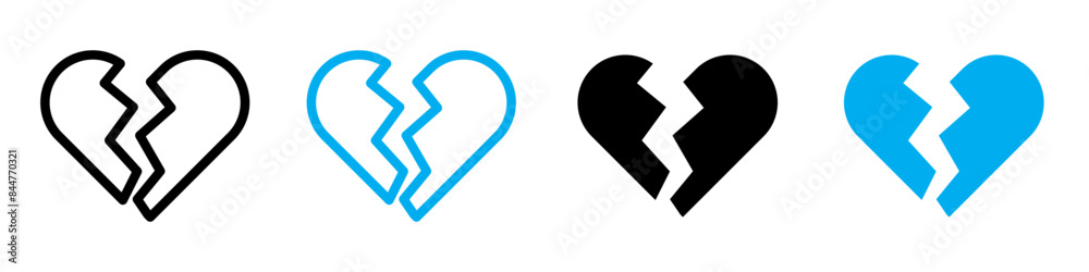 Broken Heart Icon Ideal for Love and Heartbreak Themes Broken Heart Icon Ideal for Love and Heartbreak Themes
