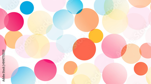 colorful circles pattern on white background