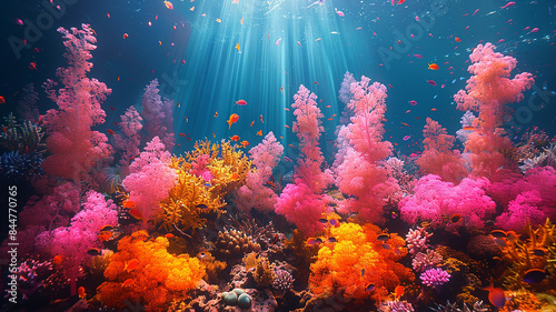 underwater coral reef vibrant  © Moribuz Studio