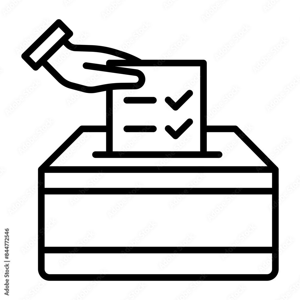 Vote Vector Line Icon Vote Vector Line Icon