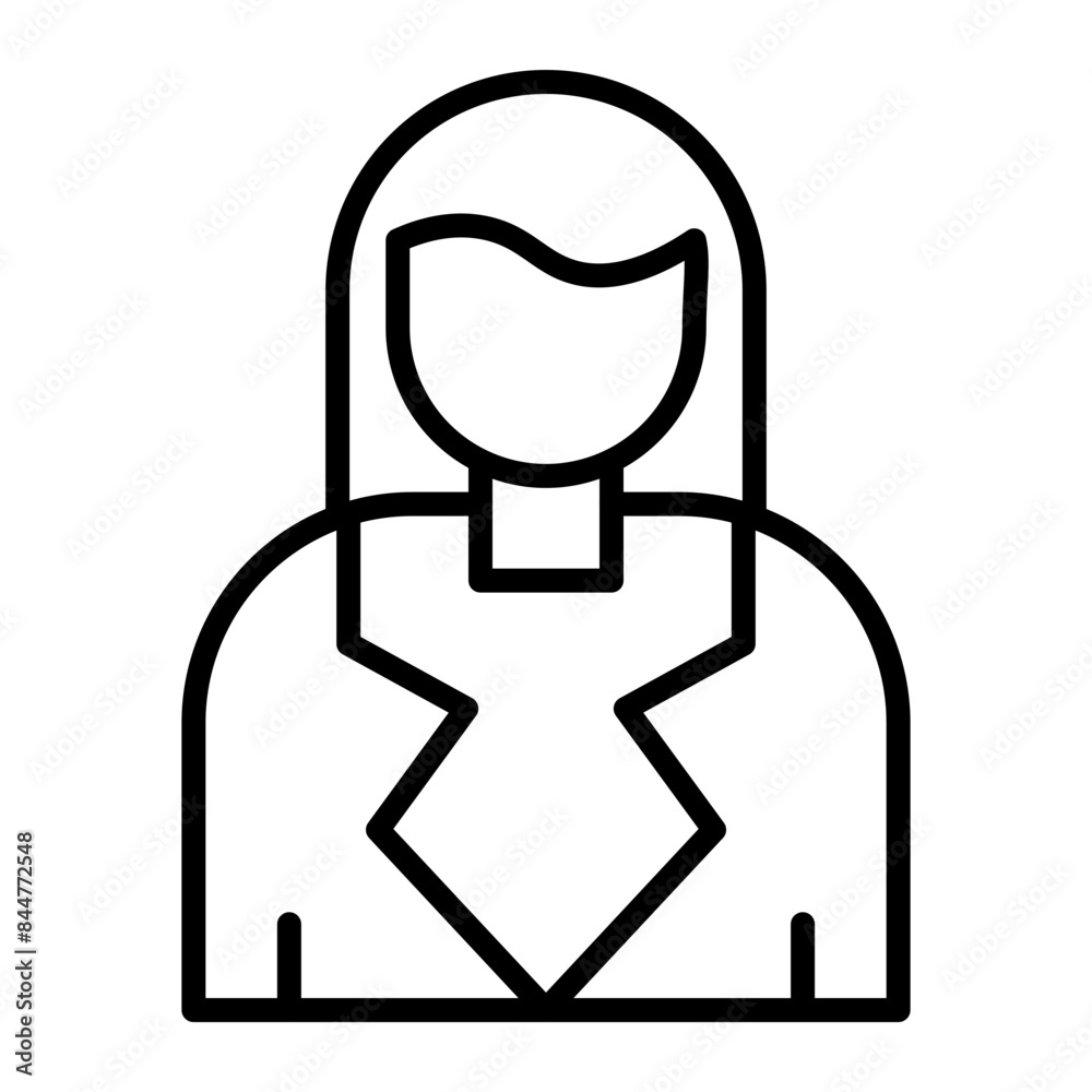 Female Vector Line Icon Female Vector Line Icon