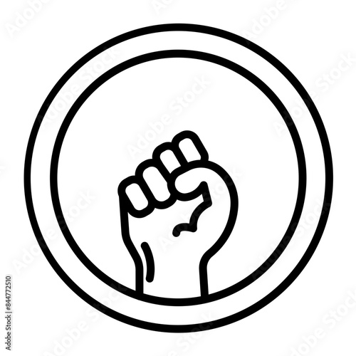 Black Lives Matter Vector Line Icon