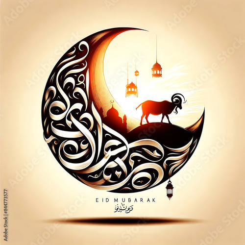 This beautiful Islamic 3d illustration is mainly made for great celebration Eid al Adha