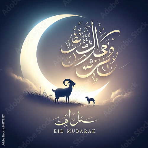 This beautiful Islamic 3d illustration is mainly made for great celebration Eid al Adha