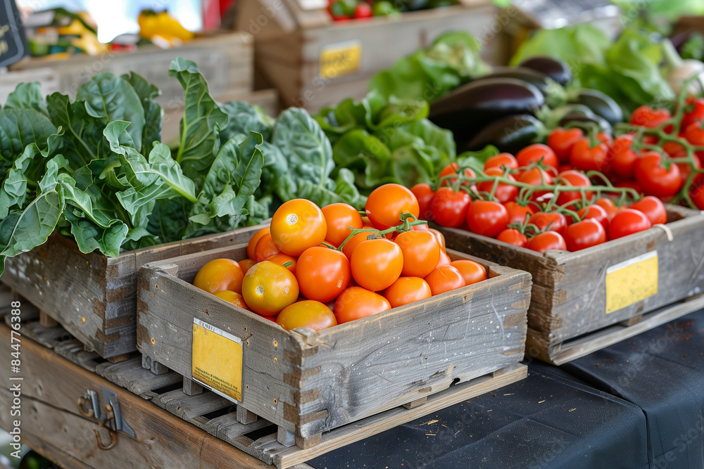 Fresh Produce Displayed at a Summer Farmers Market Fresh Produce Displayed at a Summer Farmers Market